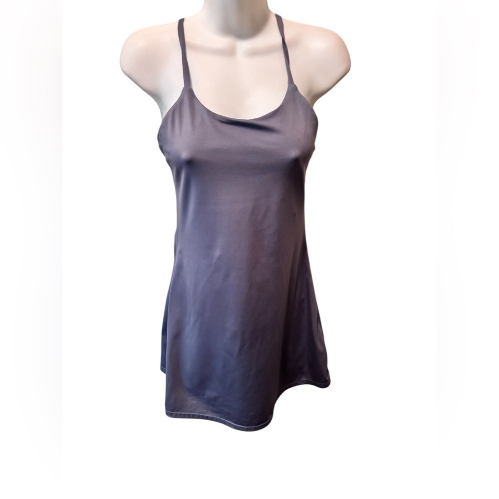 Boutique Tennis Pickle Ball Dress Attached Shorts Pockets S Periwinkle Racerback